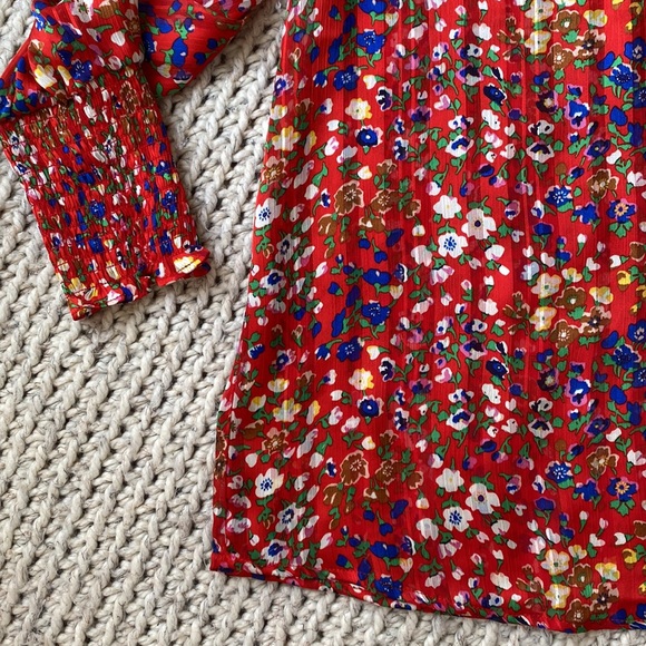 Rachel Zoe Floral Key-Hole Sheer Top - Picture 2 of 6